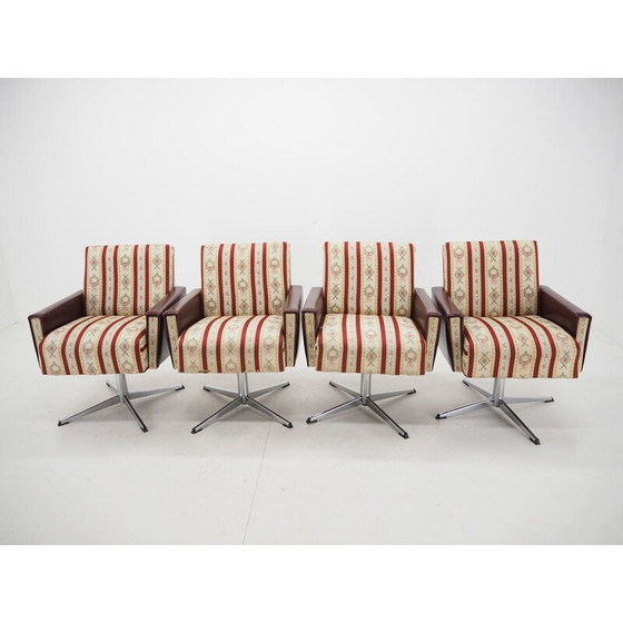 Image 1 of Ensemble de 4 fauteuils rotatifs du milieu du siècle dernier, 1970