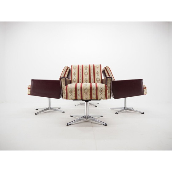 Image 1 of Ensemble de 4 fauteuils rotatifs du milieu du siècle dernier, 1970