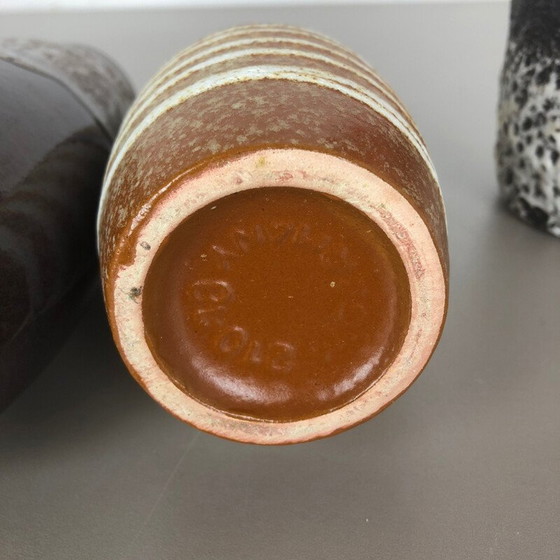 Image 1 of Ensemble de 4 vases de sol en céramique vintage par Zöller et Born, Allemagne 1950