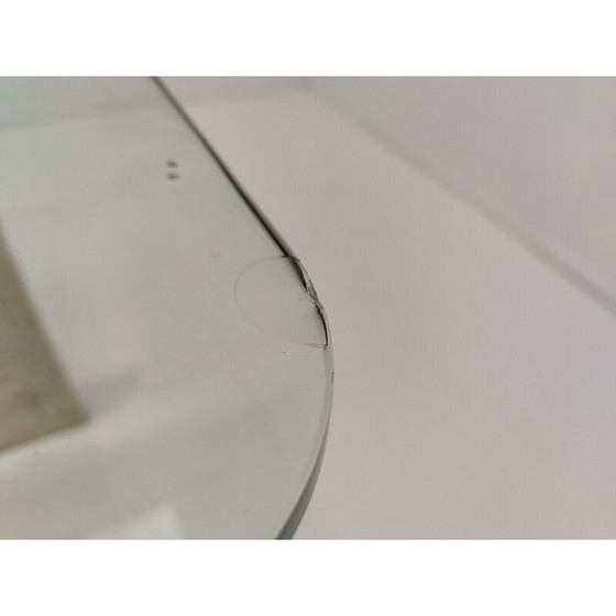 Image 1 of Table vintage en travertin et verre, Italie 1970