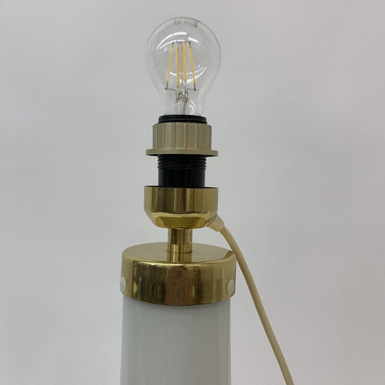 Image 1 of Lampe de table vintage en verre et métal, Allemagne 1970