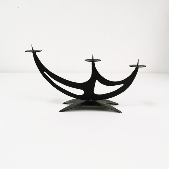 Image 1 of Chandelier vintage en métal, Allemagne 1960