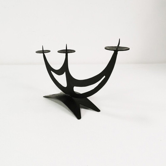 Image 1 of Chandelier vintage en métal, Allemagne 1960