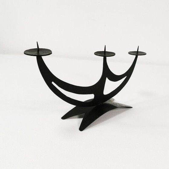 Image 1 of Chandelier vintage en métal, Allemagne 1960