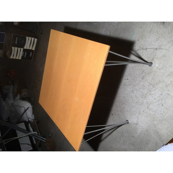 Image 1 of Table à pieds carrés en frêne de Piet Hein Eek pour Fritz Hansen, 1970