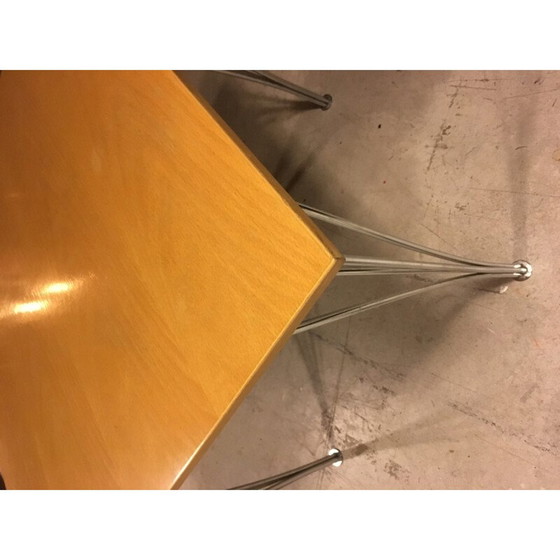 Image 1 of Table à pieds carrés en frêne de Piet Hein Eek pour Fritz Hansen, 1970