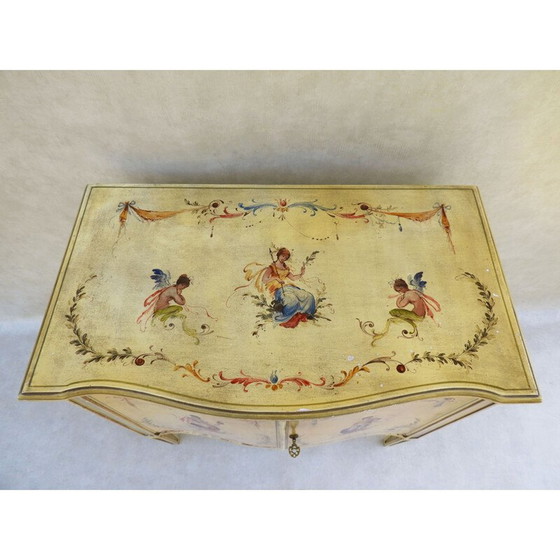 Image 1 of Armoire vintage de style vénitien peinte à la main C1960, Italie 1960