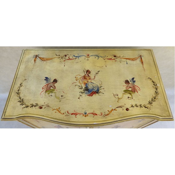 Image 1 of Armoire vintage de style vénitien peinte à la main C1960, Italie 1960