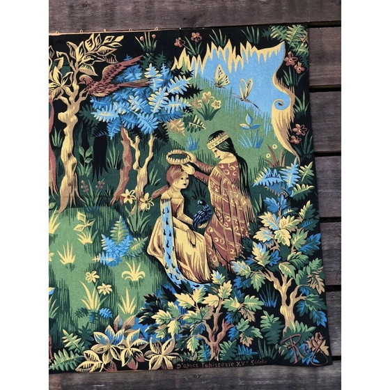 Image 1 of Tapisserie vintage imprimée Roga