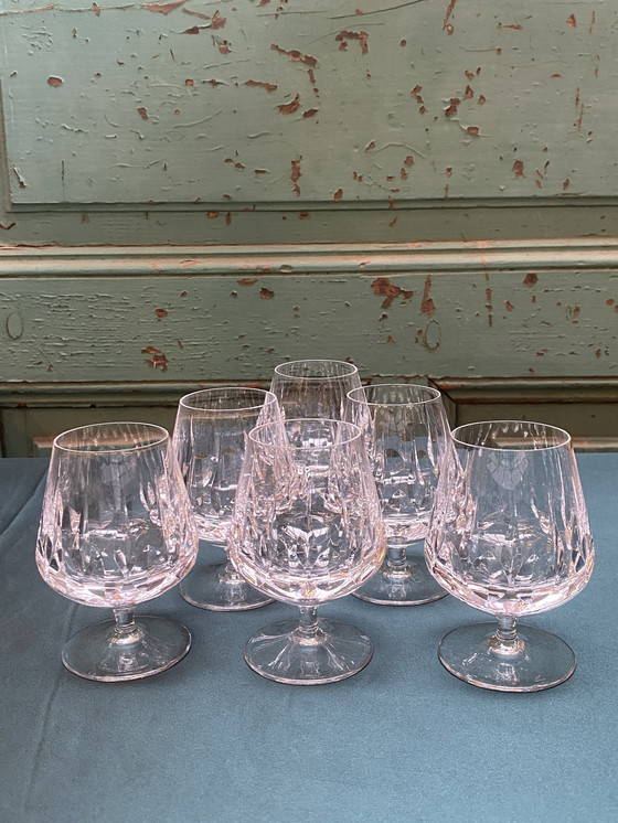 Image 1 of Ensemble de verres à cognac en cristal taillé