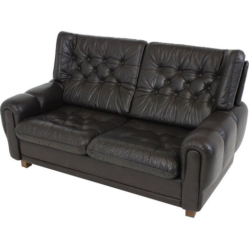 Canapé Vyber en cuir de hêtre marron - 1970