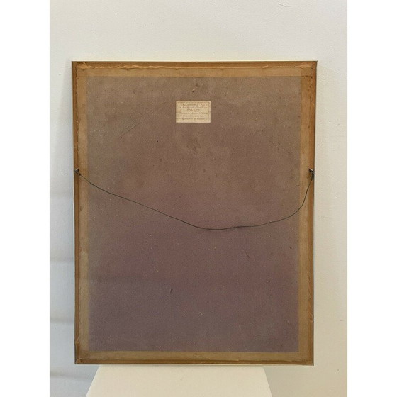 Image 1 of Peinture vintage d'une femme nue drapée par Genia Hadji Minache, 1949