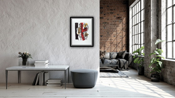 Image 1 of Fernand Léger : "Le Cycliste, 1948". Lithographie, signée dans la plaque.