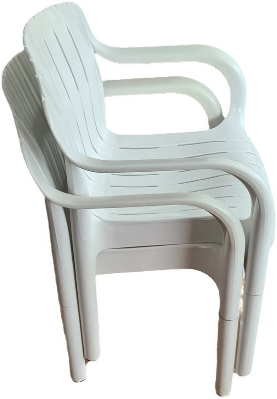 Image 1 of Chaises de jardin 4 pièces par Pierre Paulin pour Alibert