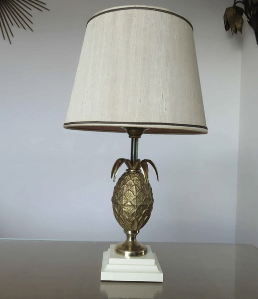 Lampe " Ananas " En Laiton 1970 