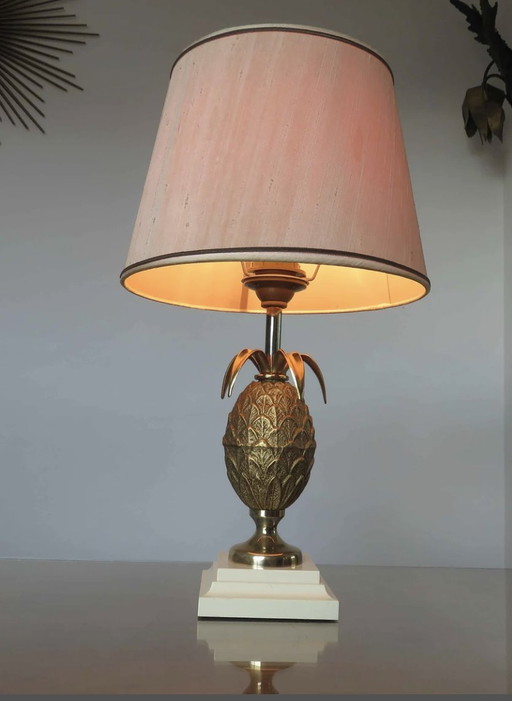 Lampe " Ananas " En Laiton 1970 