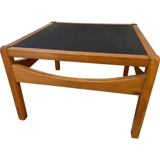 Table d'appoint vintage en frêne par Baumann, France 1980