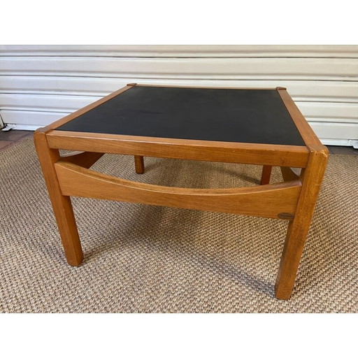 Table d'appoint vintage en frêne par Baumann, France 1980