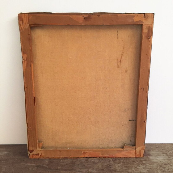 Image 1 of Peinture nautique vintage Navire "Ricard 78" Acrylique espagnole, Espagne 1970