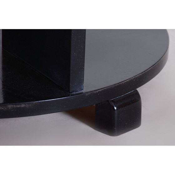 Image 1 of Table basse vintage noire en hêtre et acier, 1930