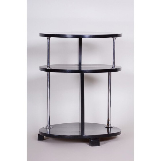 Image 1 of Table basse vintage noire en hêtre et acier, 1930