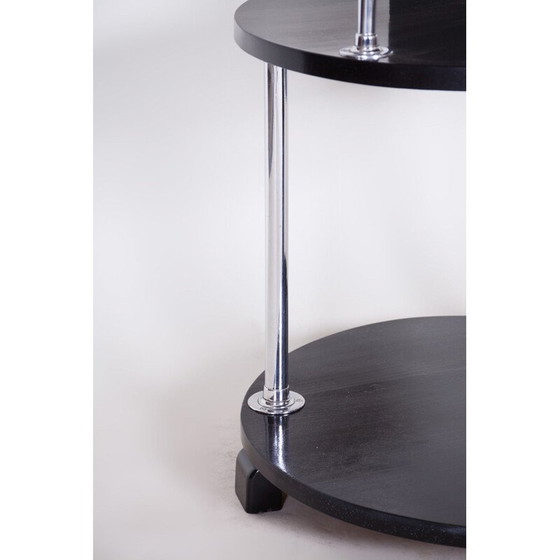 Image 1 of Table basse vintage noire en hêtre et acier, 1930