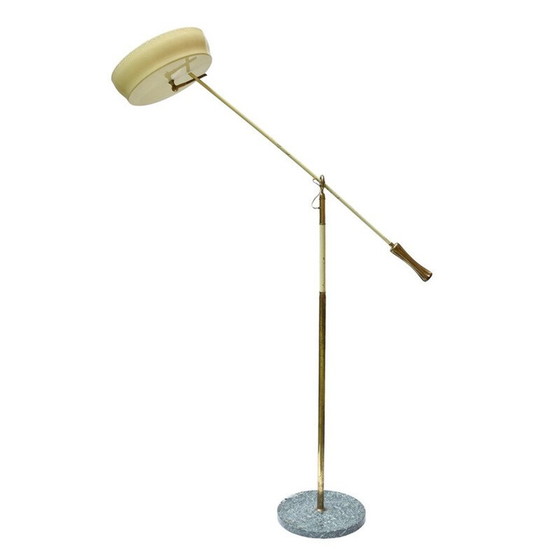Image 1 of  Lampadaire jaune italien par Angelo Lelli - années 1950