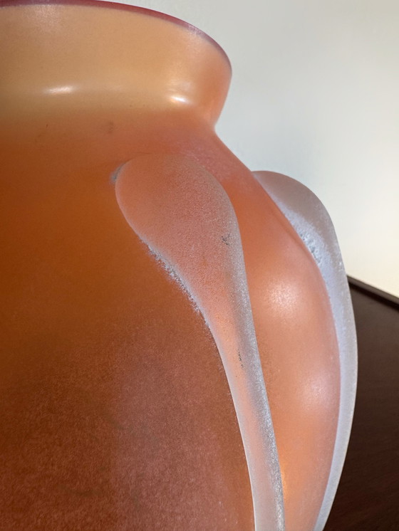 Image 1 of Vase Pâte De Verre Murano Scavo Ancien