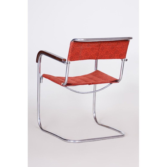 Image 1 of Fauteuil Bauhaus rouge vintage de Marcel Breuer pour Mücke-Melder, années 1930
