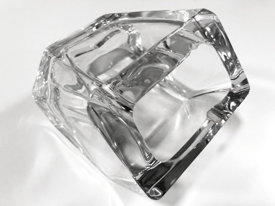 Image 1 of Cendrier Vintage • Porte-Stylos • Cristal • Daum France • 1970