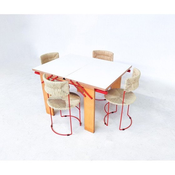 Image 1 of Table pliante "Achab" du milieu du siècle par Laura de Lorenzo et Stefano Stefani, Italie, années 1980