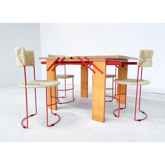 Image 1 of Table pliante "Achab" du milieu du siècle par Laura de Lorenzo et Stefano Stefani, Italie, années 1980