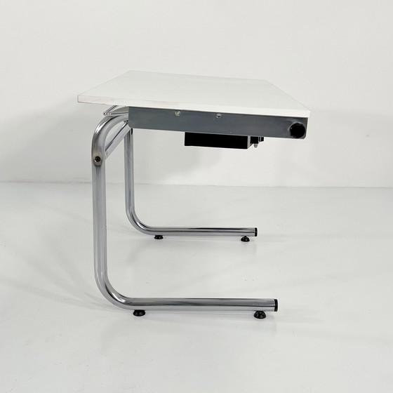 Image 1 of Table à dessin noire et chromée par Joe Colombo pour Bieffeplast, 1970S