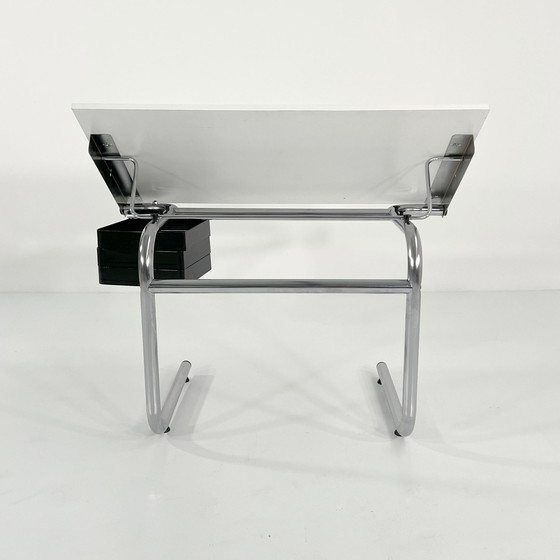 Image 1 of Table à dessin noire et chromée par Joe Colombo pour Bieffeplast, 1970S