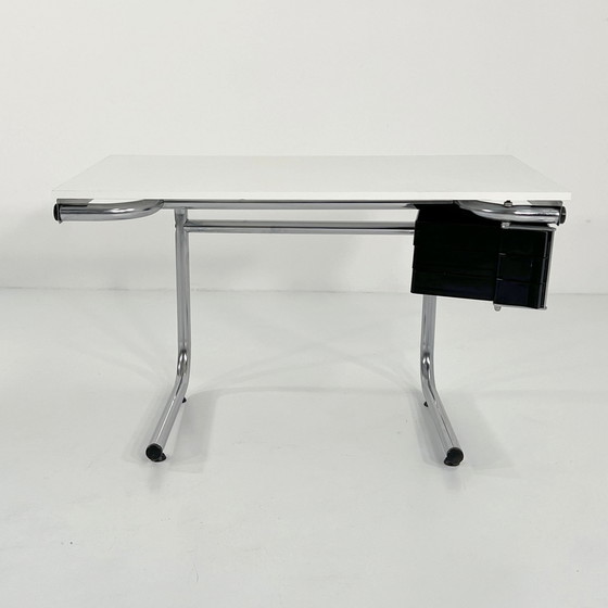 Image 1 of Table à dessin noire et chromée par Joe Colombo pour Bieffeplast, 1970S