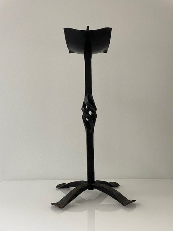 Image 1 of Chandelier Vintage Brutalisme Fer Forgé (43Cm Haut !)