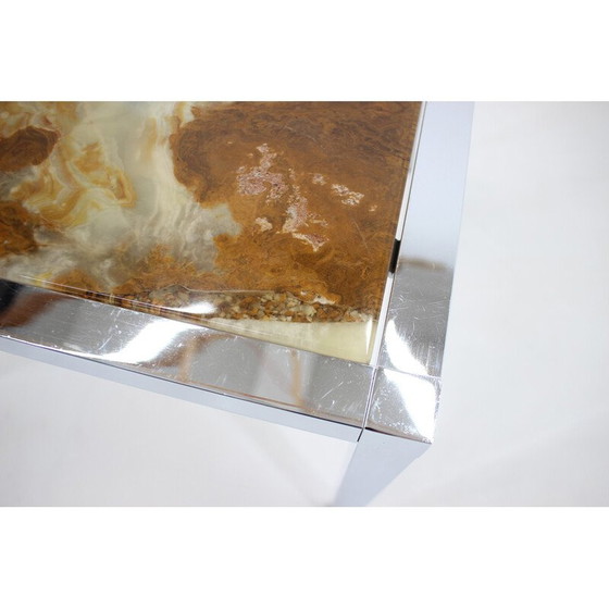 Image 1 of Table basse vintage en chrome et résine, Allemagne 1980