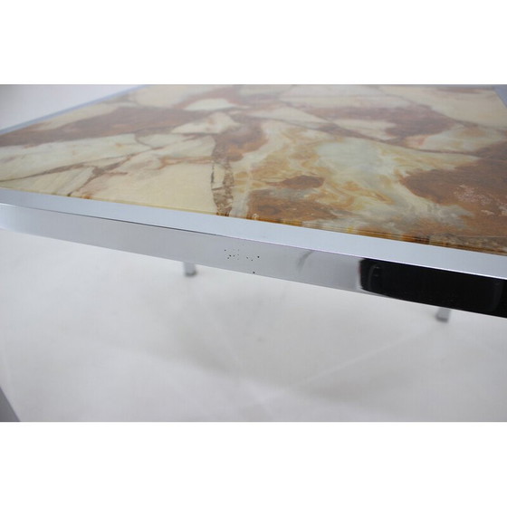 Image 1 of Table basse vintage en chrome et résine, Allemagne 1980