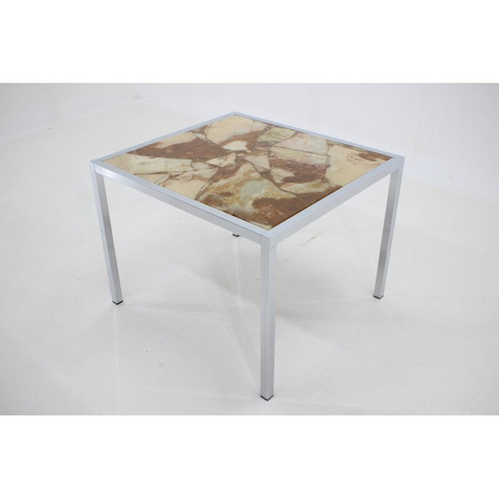 Image 1 of Table basse vintage en chrome et résine, Allemagne 1980
