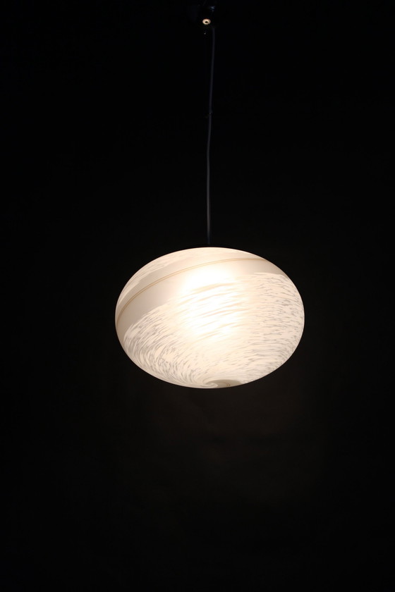 Image 1 of Lampe pendante en verre fabriquée à la main à Venise dans les années 1980, Italie