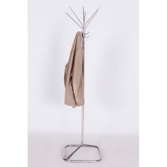 Image 1 of Porte-manteau vintage en acier chromé, Tchécoslovaquie 1930