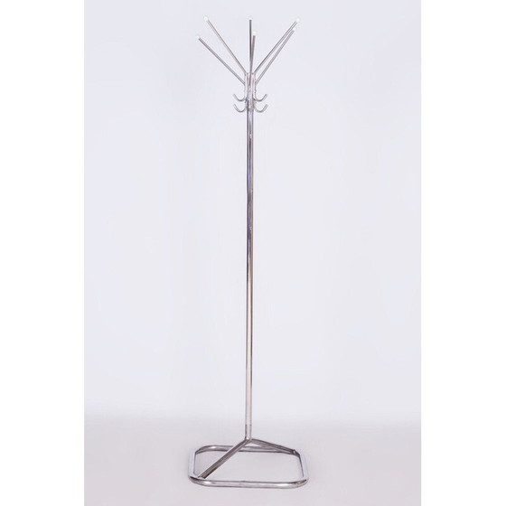 Image 1 of Porte-manteau vintage en acier chromé, Tchécoslovaquie 1930