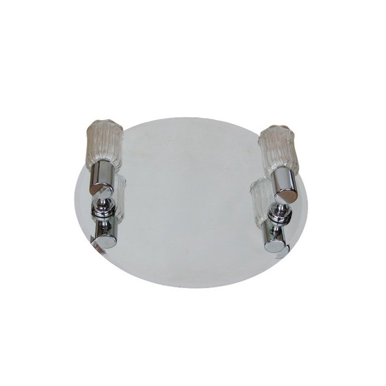 Image 1 of Miroir vintage avec lampes murales, 1980