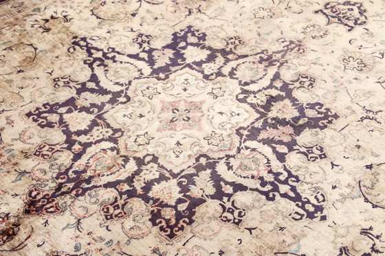 Image 1 of Tapis persan Ghom/Qom 100% soie Ancien design vintage noué à la main 300 X 191 cm