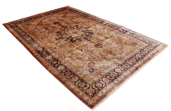 Image 1 of Tapis persan Ghom/Qom 100% soie Ancien design vintage noué à la main 300 X 191 cm