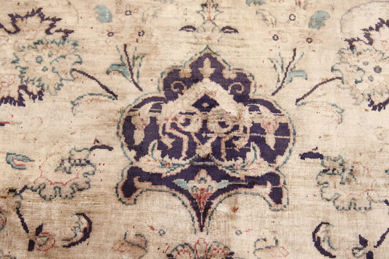 Image 1 of Tapis persan Ghom/Qom 100% soie Ancien design vintage noué à la main 300 X 191 cm