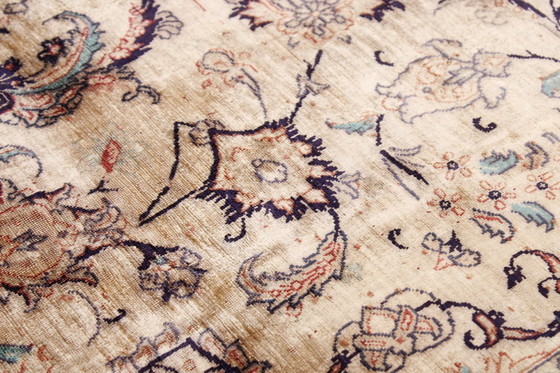 Image 1 of Tapis persan Ghom/Qom 100% soie Ancien design vintage noué à la main 300 X 191 cm
