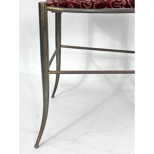 Paire de chaises Chiavari vintage en laiton, Italie années 1950