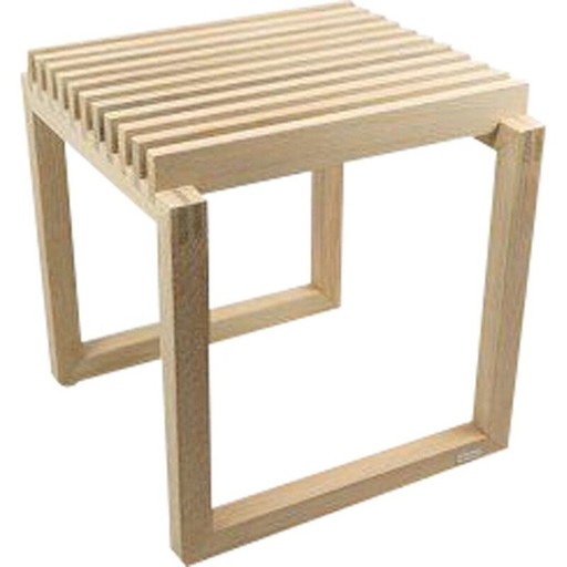 Tabouret vintage Trip Trap Cutter en chêne par Niels Hvass