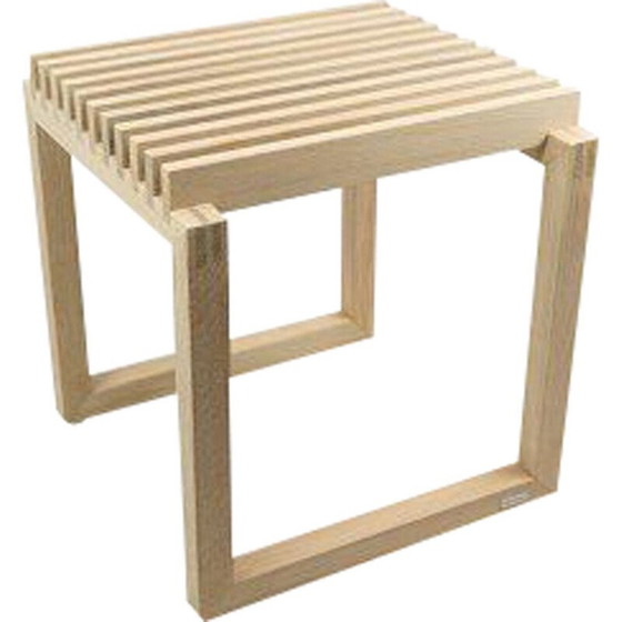 Image 1 of Tabouret vintage Trip Trap Cutter en chêne par Niels Hvass